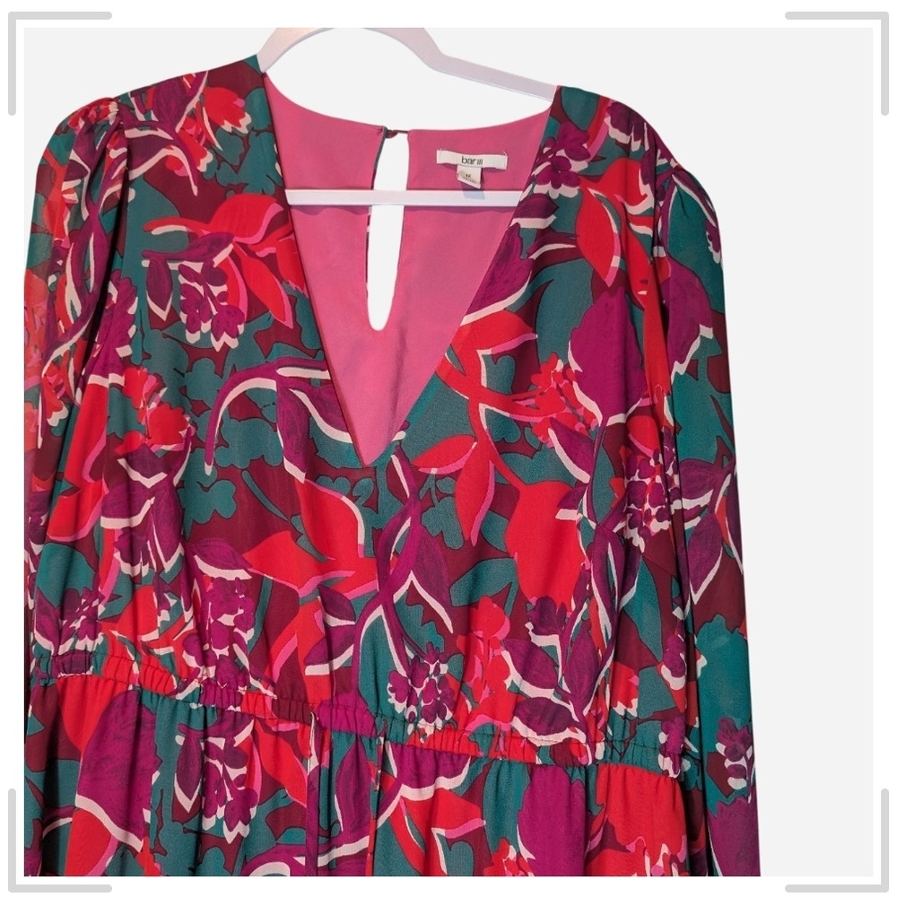 Pre-owned Floral V-Neck Maxi Dress - Multicolor - Picture 4 of 12